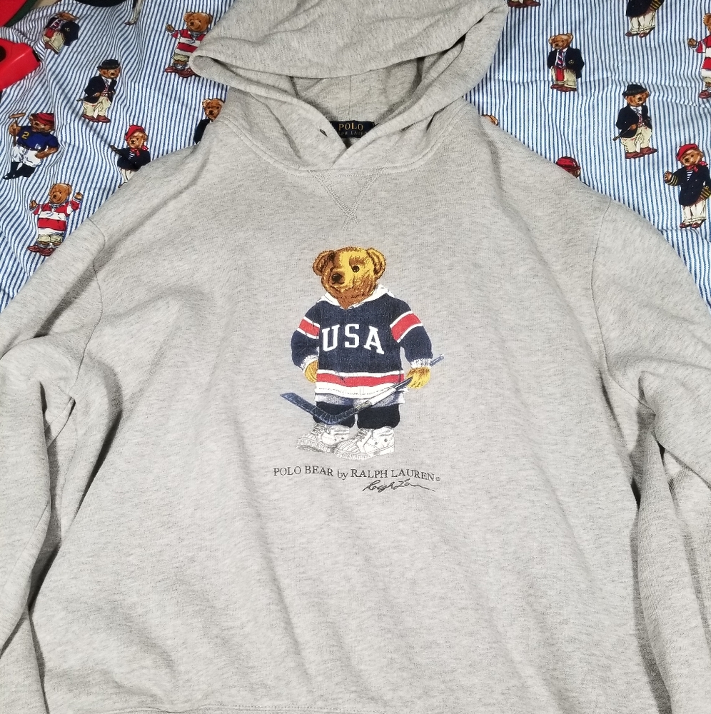 Ralph Lauren Polo Bear Hoodie Sz XL
